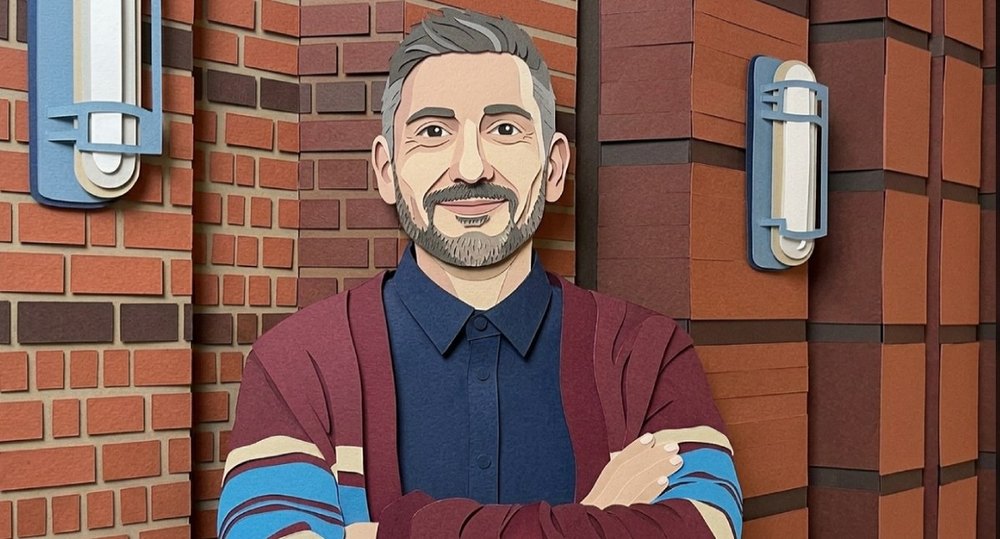 Papercut portrait, AI generated