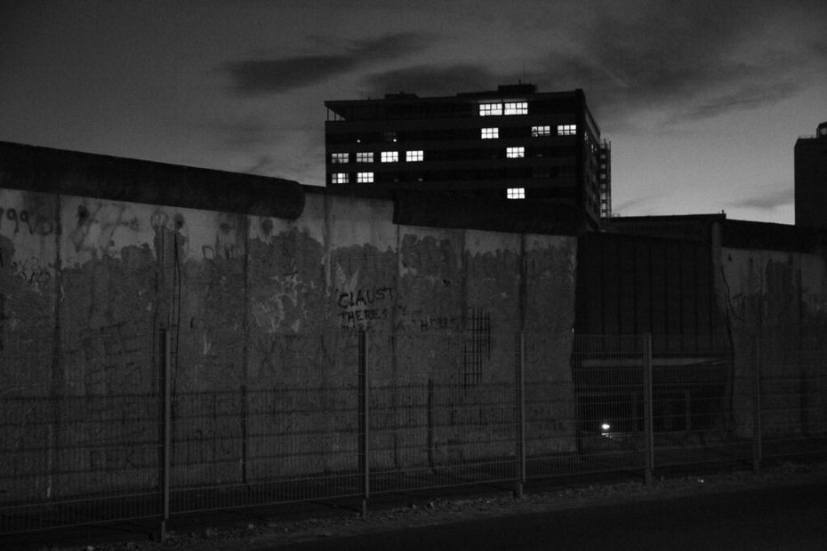 Berlin Wall at night